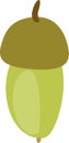 Cartoon green acorn